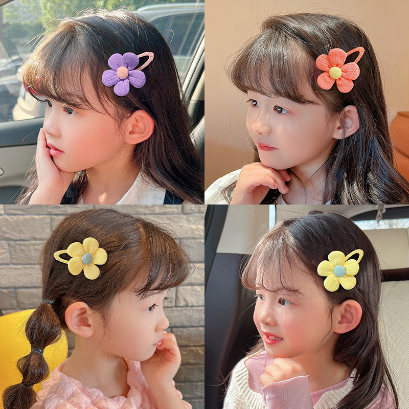 女童可爱侧边碎发夹小女孩超萌花朵发卡头饰儿童发夹刘海夹子发饰