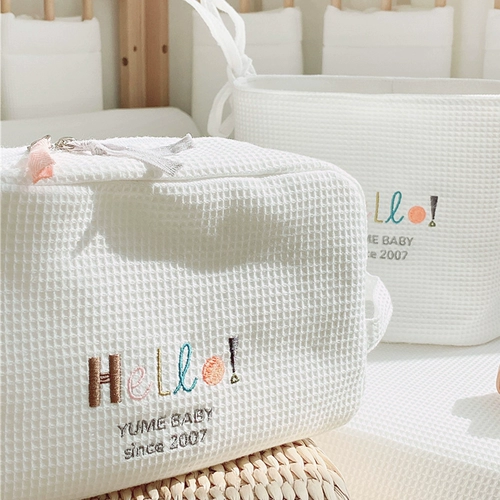 爱予宝贝 Хлопковая трехмерная сумка-органайзер, кроватка, портативный подвесной органайзер, косметичка, с вышивкой