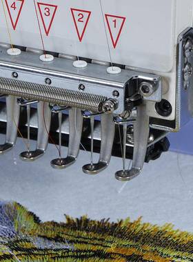 全自动RW-C1501单绣服头5针绣花机旗袍绣床上用品绣汉1刺绣机