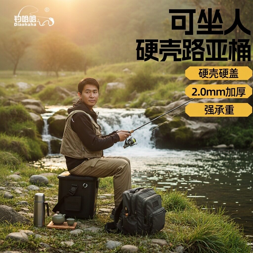 钓箱可坐人新款加厚钓鱼桶多功能装鱼桶一体硬壳路亚打水桶矶钓桶