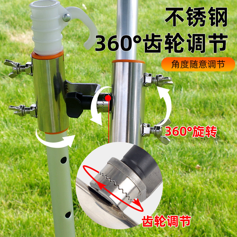 360°调节不锈钢拐杖伞转换器图片