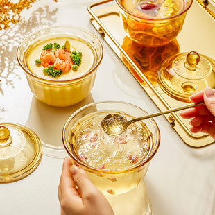 康宁VISIONS玻璃家用瓦罐炖煮汤盅锅炖盅隔水炖盅带盖蒸蛋甜品碗