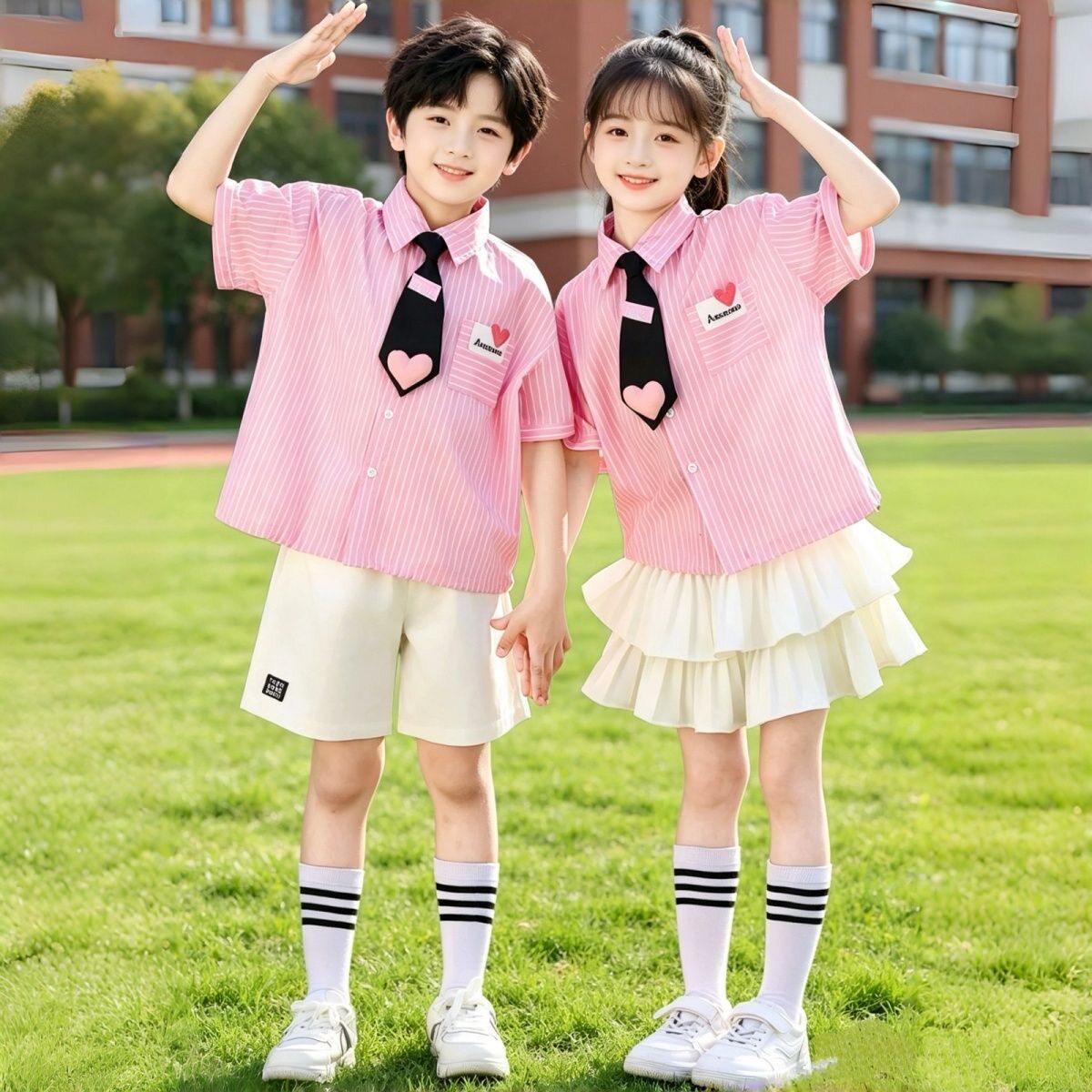 幼儿园园服六一儿童毕业照大合唱朗诵演出服衬衫小学生班服表演服