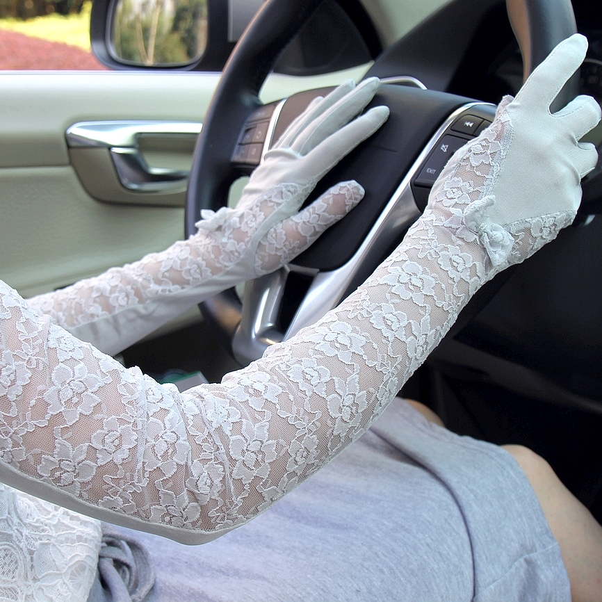 开车防滑长款防晒手套