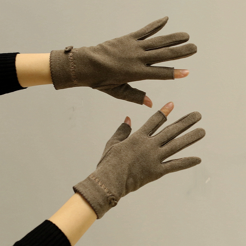 ins风韩版春秋季薄款触屏手套