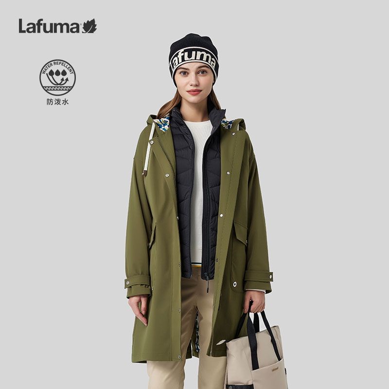 LAFUMA乐飞叶户外防风防泼水中长风衣女夹克外套冲锋衣LFJA3CF16