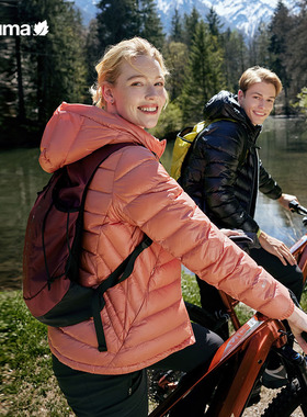 乐飞叶户外冬pertex轻量保暖800蓬鹅绒羽绒服女防寒外套LFJU4CYX0