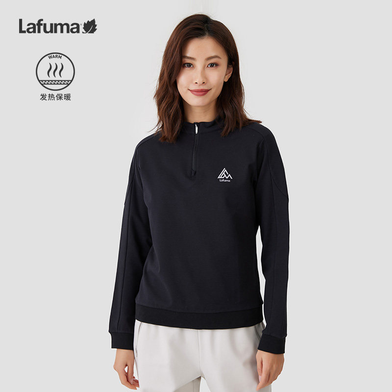 LAFUMA乐飞叶户外秋冬半高领拉链保暖发热女长袖T恤上衣LFTS2DW74
