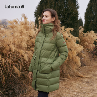 LAFUMA乐飞叶户外防泼水保暖连帽羽绒服女鹅绒防寒外套LFJU4DH60