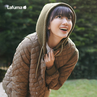 LAFUMA乐飞叶户外秋冬连帽两件套棉服女保暖马甲外套LFJA3DZ97