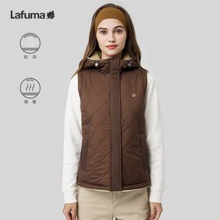 LAFUMA乐飞叶户外秋冬防风加厚双面抓绒马甲女保暖背心LFVE3CR85