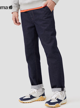 LAFUMA乐飞叶户外秋季蓝色磨毛保暖休闲裤男牛仔长裤LMPA2CN25