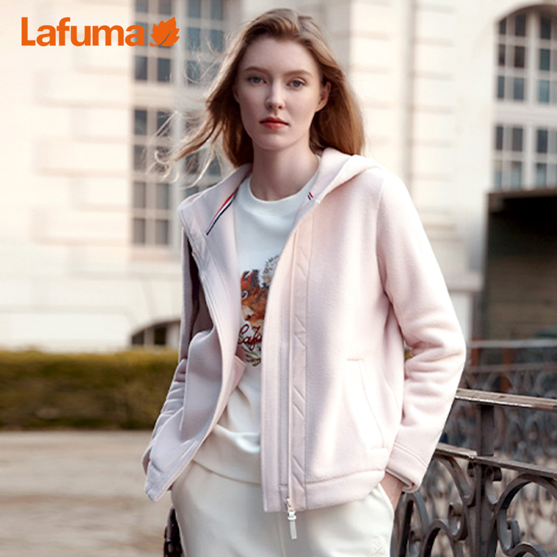 乐飞叶秋冬女加厚抓绒外套