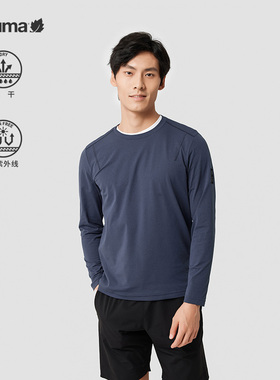 LAFUMA乐飞叶户外春季圆领长袖T恤男亲肤运动上衣打底衫LMTS3AL13