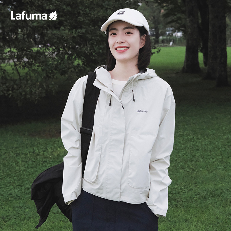 LAFUMA乐飞叶户外秋冬防风防水连帽风衣女冲锋夹克外套LFJA3CF11