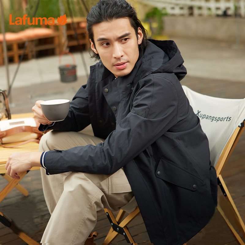 LAFUMA乐飞叶户外防水风衣拒油冲锋夹克外套男士登山服LMJA1CS65