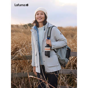 LAFUMA乐飞叶户外秋冬可拆帽冲锋衣女防风防水羽绒马甲内胆三合一