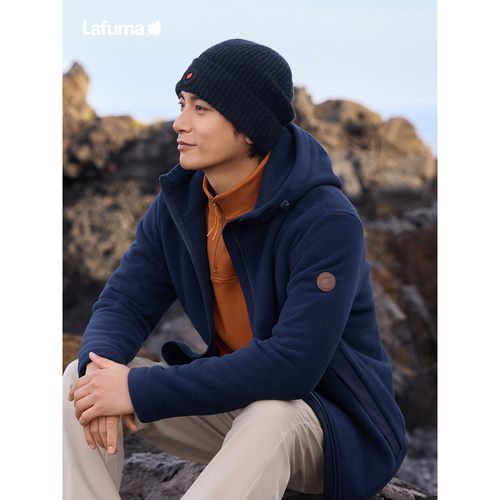 乐飞叶户外秋冬连帽抓绒衣