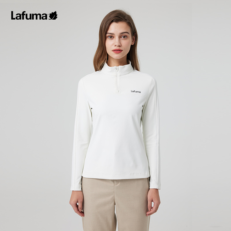 LAFUMA乐飞叶户外秋冬保暖半拉链抗菌长袖T恤女运动上衣LFTS3CL75