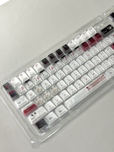 审判天使灰阶透光原厂pc键帽十字轴心磁轴机械轴60/68/75/87/98