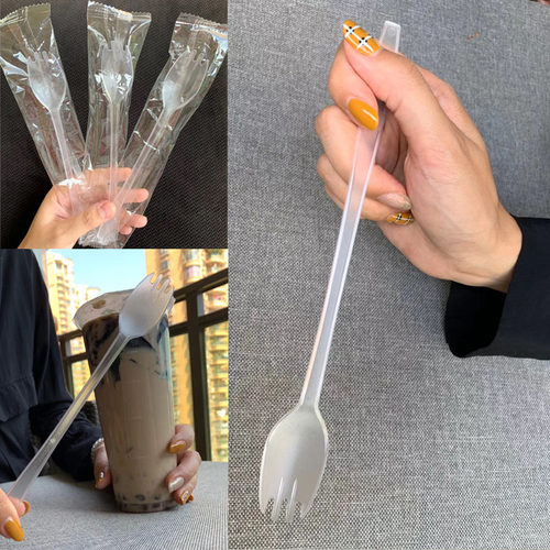 新款独立包装烧仙草食品级水果叉