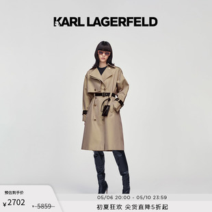 经典 KARL 22年春夏款 风衣老佛爷 LAGERFELD卡尔拉格斐明星同款 长款