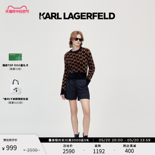 棕色毛衣女打底衫 KARL 套头衫 LAGERFELD卡尔拉格斐春夏新款 老佛爷