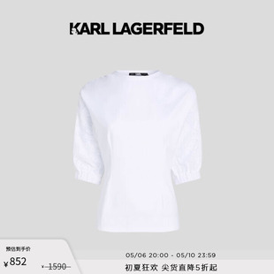 T恤老佛爷 蓬松短袖 LAGERFELD卡尔拉格斐2023夏新款 KARL