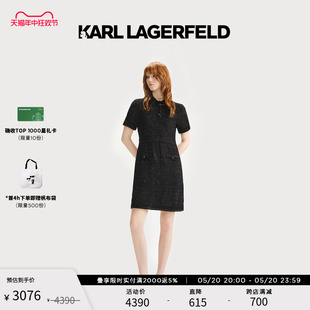 连衣裙老佛爷236L1330 针织短袖 LAGERFELD卡尔拉格斐2023春款 KARL