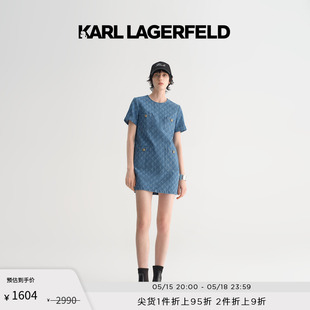 KARL 新款 女士连衣裙通勤老佛爷231L1391 LAGERFELD卡尔拉格斐夏季