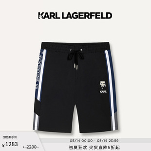 老佛爷男 KARL钉珠休闲短裤 LAGERFELD卡尔拉格斐2024夏款 KARL