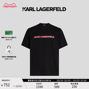 印花男短袖 KARL LAGERFELD卡尔拉格斐夏季 新款 T恤老佛爷231M1706