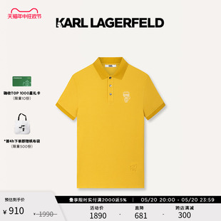 男老佛爷 KARL 新款 LAGERFELD卡尔拉格斐2024夏季 KL刺绣短袖 Polo衫