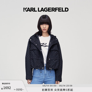 KARL 风衣老佛爷226L1562 女尼龙短款 LAGERFELD卡尔拉格斐春夏新款