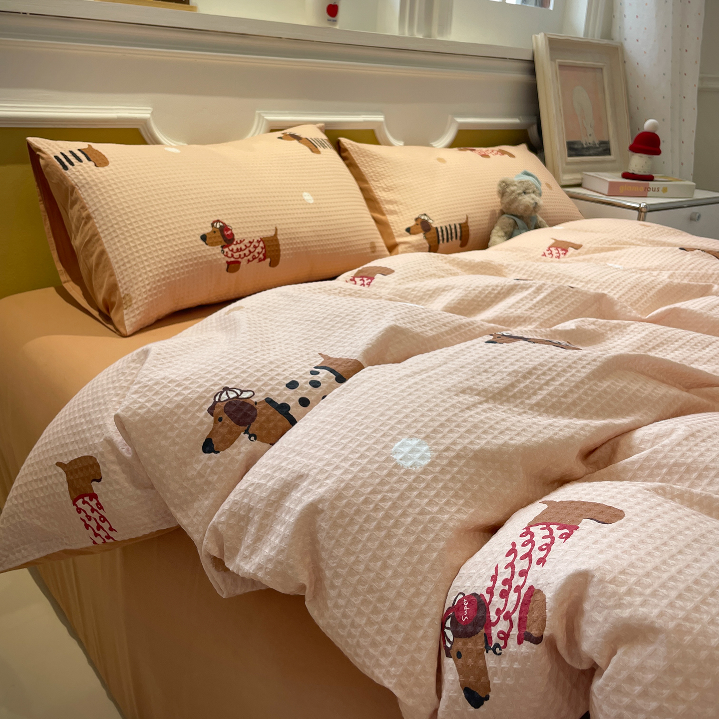 2025新款全棉A类磨毛床上四件套纯棉床单被套罩床笠加厚保暖冬季