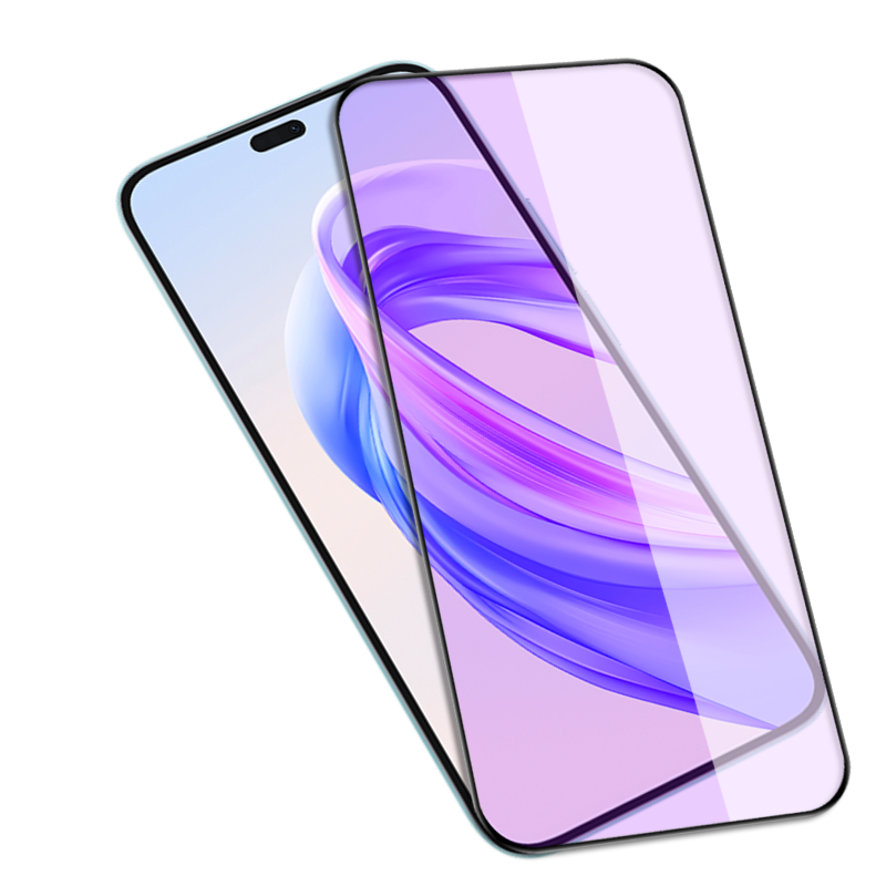 适用honor X8c/X8b国际版黑边钢化膜ABR/LLY-LX1防爆LX2玻璃膜荣耀LX3手机全屏高清抗指纹护眼防蓝光保护贴