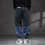 Осенние прямые свободные джинсы, мужские штаны, повседневные брюки, свободный прямой крой