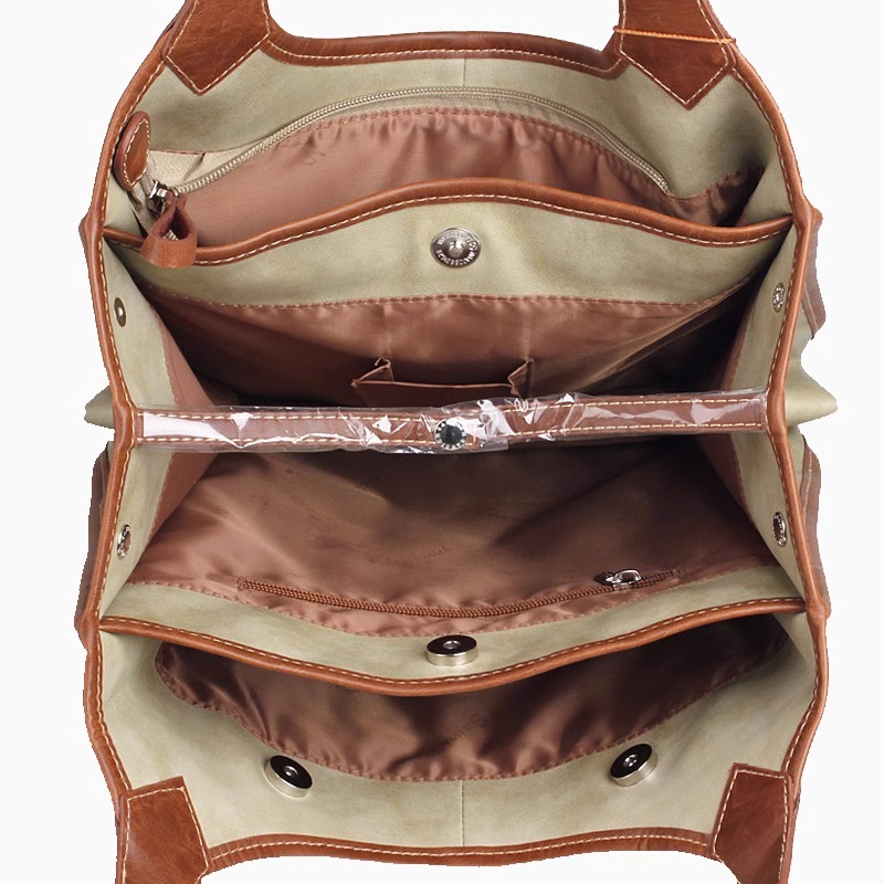 通勤托特包软皮多隔层文件电脑包