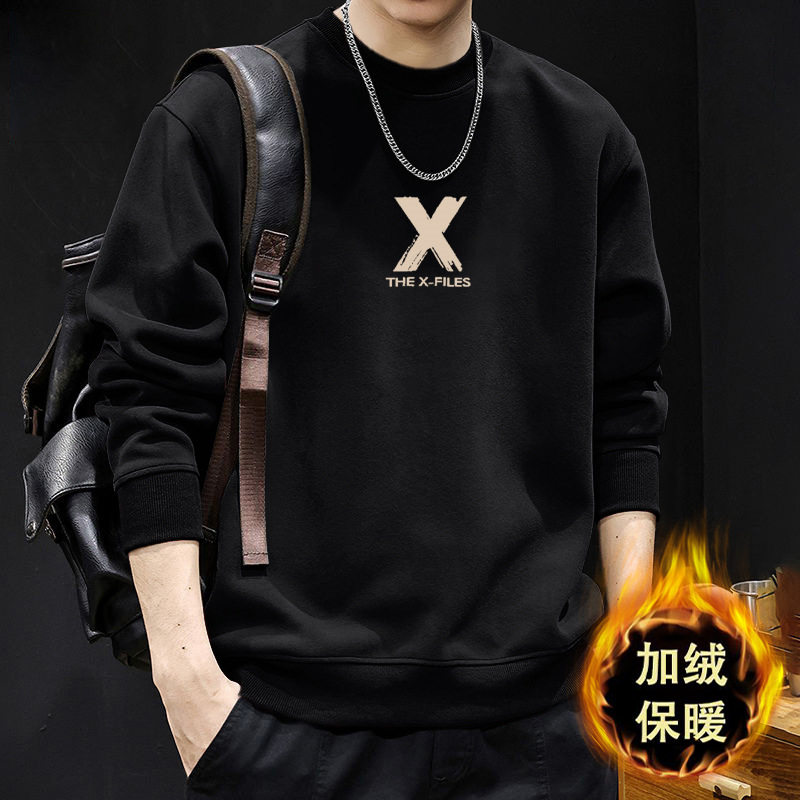 美式重磅卫衣男生复古加绒加厚连帽外套秋冬ins潮牌字母宽松上衣