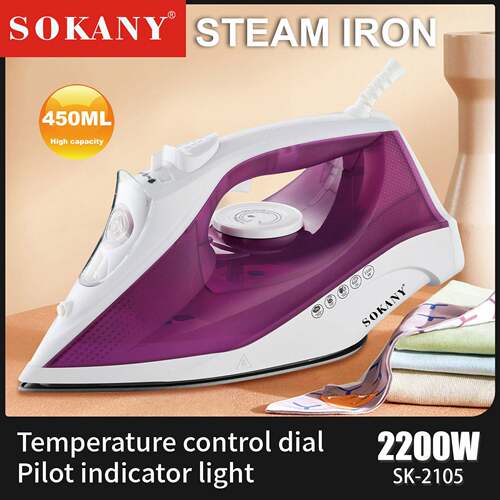 跨境出口SOKANY2105熨斗家用电熨斗蒸汽熨斗有线熨烫机STEAM IRON