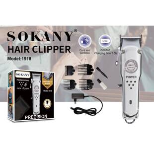 跨境SOKANY1918多功能智能理发器家用体毛刀套装剃须刀数显电推剪