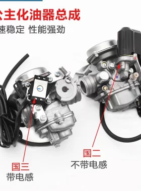 WH100喜悦 优悦 名悦100CC踏板车化油器适用于五羊公主摩托车配件