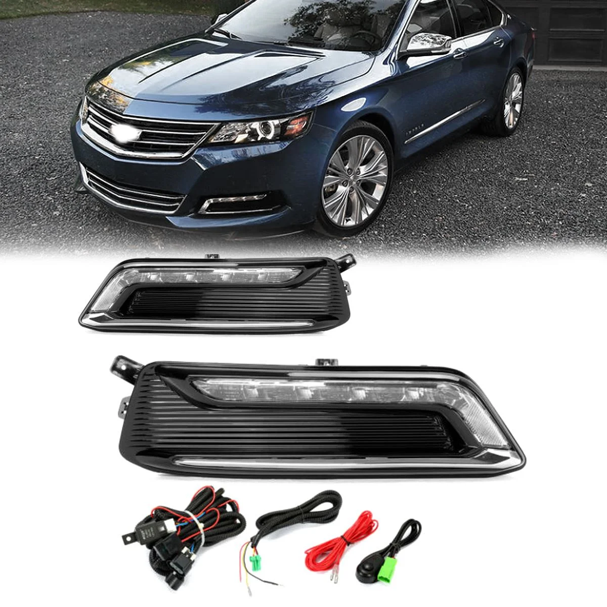 适用于Chevy Impala 2014-2019 LED日行灯DRL行车雾灯原厂款