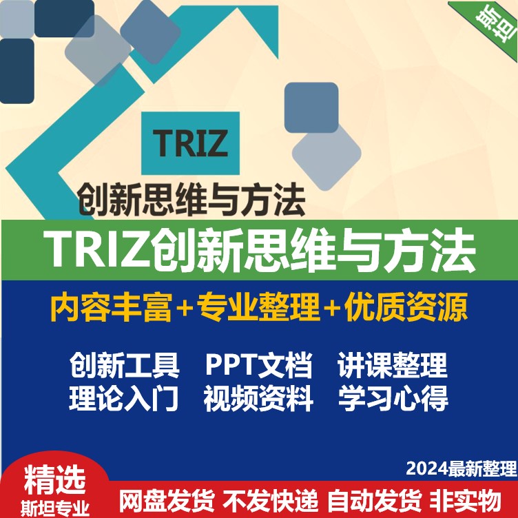 Tirz创新思维与方法理论入门视频教程PPT资料创新思维学习素材