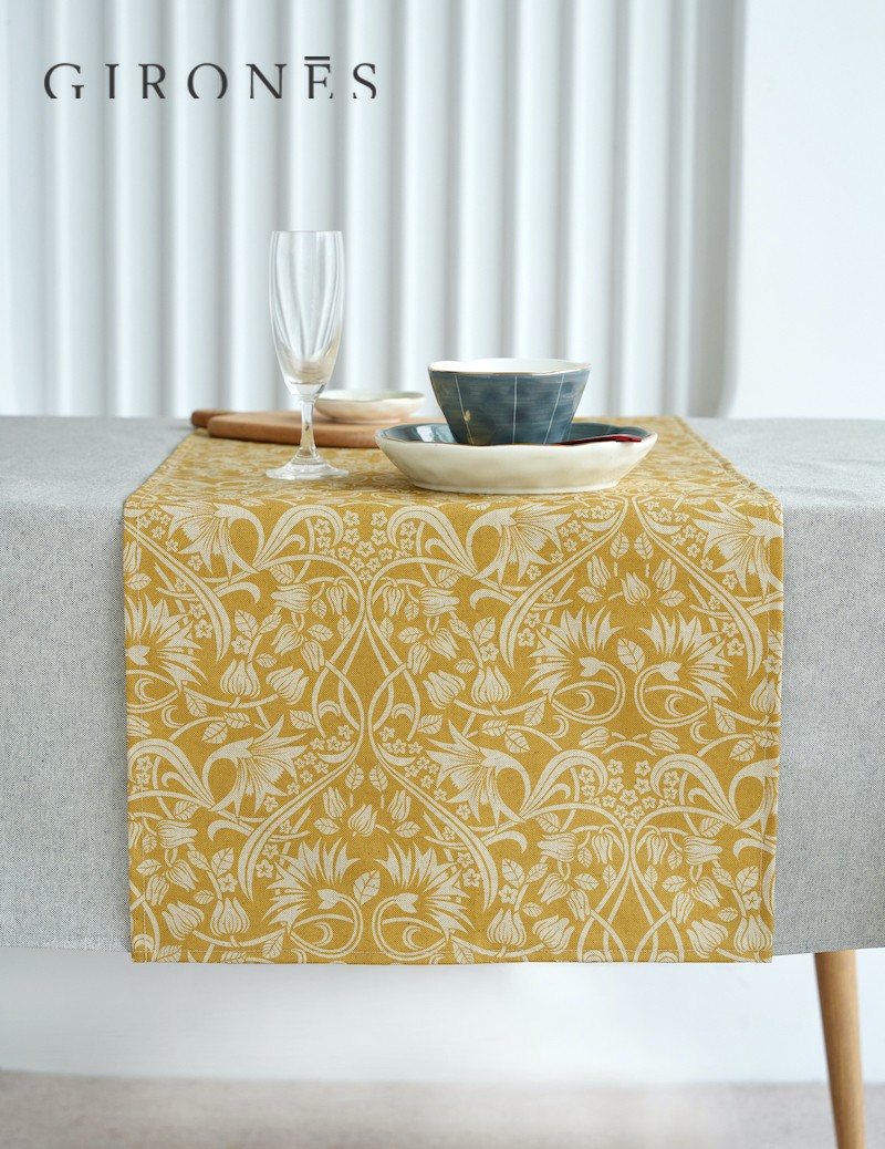 进口美式防水桌旗桌布盖布