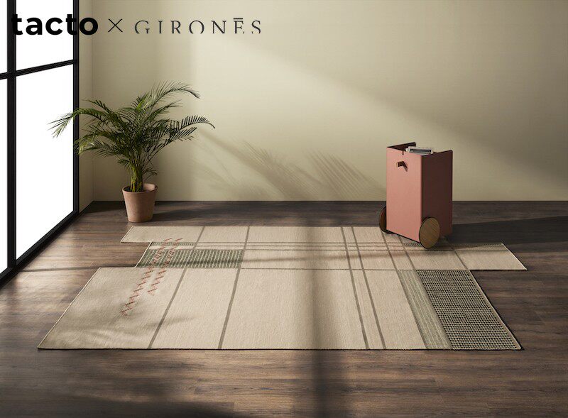 GIRONES进口西班牙纯羊毛手工客厅卧室衣帽间地毯薄毯