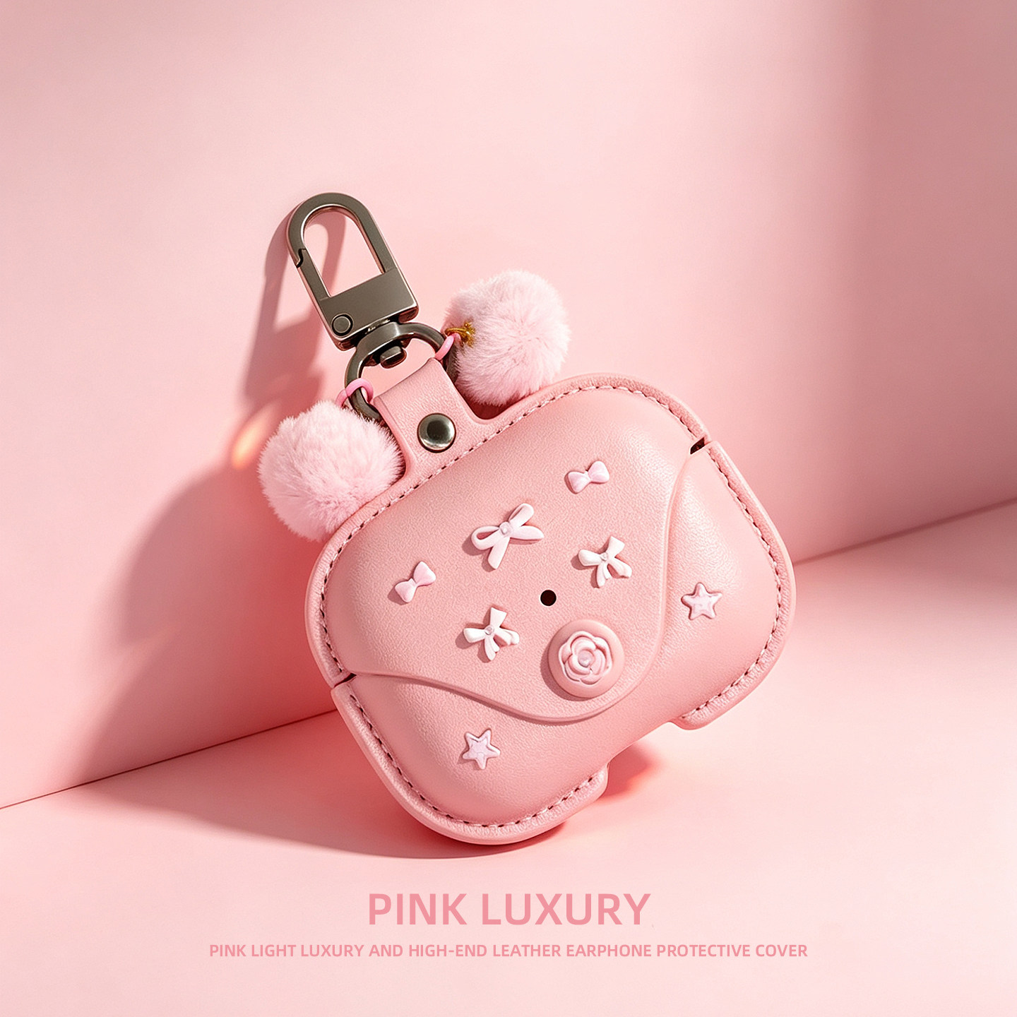 粉色轻奢适用airpods pro3耳机壳苹果airpods4保护套三代高级感pro2连体软壳ipods四代防摔蓝牙耳机壳一二代