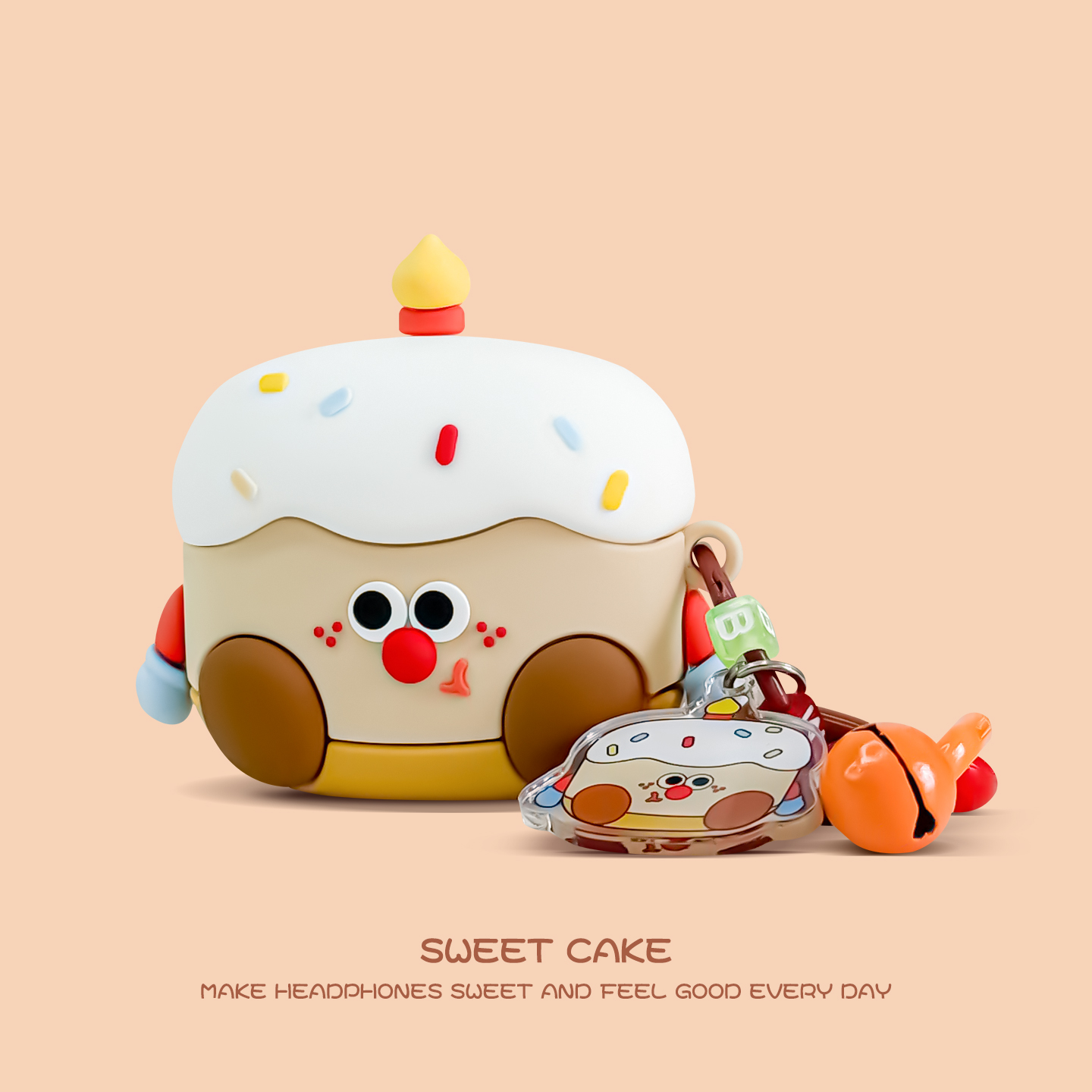 卡通蛋糕挂件airpods保护套