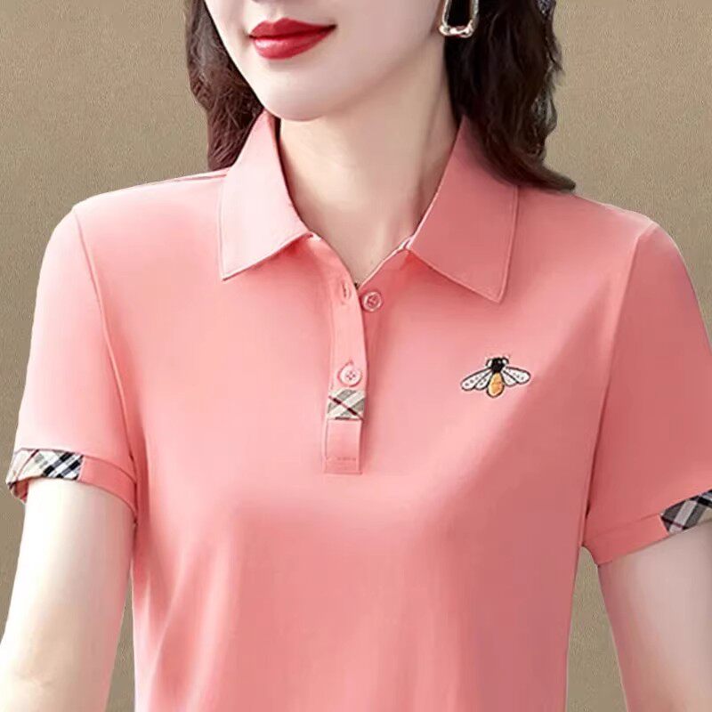 清仓特价处理短袖t恤女士夏2026新款polo衫减龄妈妈高档宽松显瘦