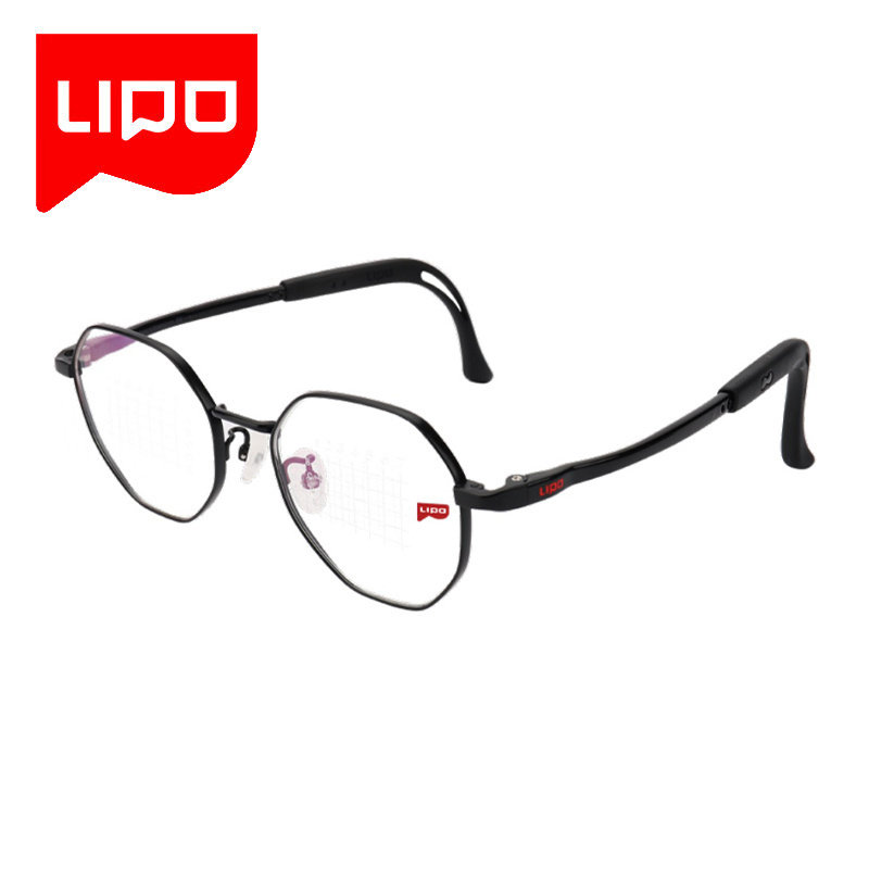 李白（LIPO）度系列6-9岁儿童镜架钛+EMS远近视男女童镜框 度120
